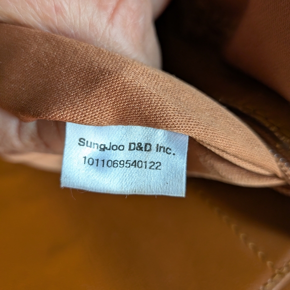 MCM Brown and Tan Logo Satchel - Picture 10 of 11